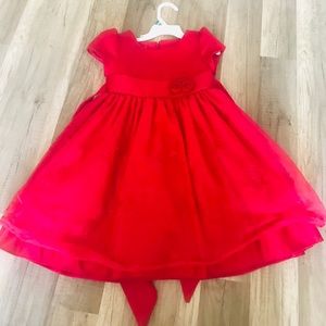 5 T girls red dress